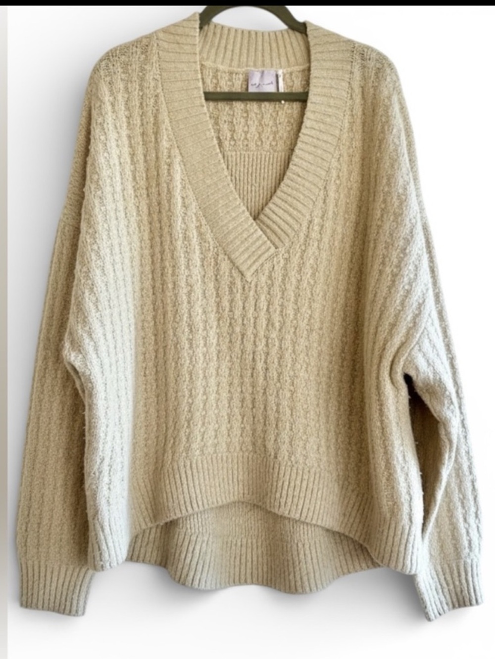 Urban Outfitters Cream V-Neck Sweater